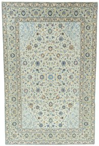 Kashan Tappeto 270 x 410 Verde (Iran) Annodato A Mano