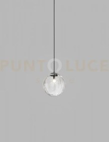 Puppet sospensione m cristallo trasparente nero opaco 1 luce attacc...
