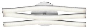 Plafoniera LED moderno Go, argento 36.5x12 cm
