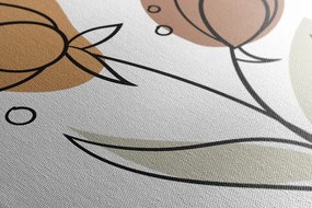 Quadro su tela – Fiore minimalista su sfondo bianco No3
