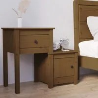 Comodino Miele 79,5x38x65,5 cm in Legno Massello di Pino cod mxl 29894