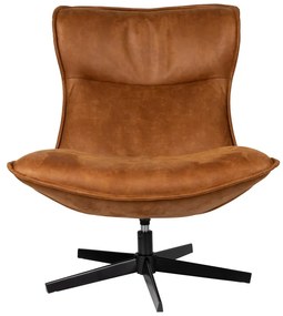 Poltrona in velluto marrone cognac John - White Label