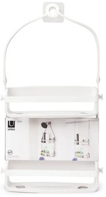 Mensola in plastica bianca sospesa per il bagno Flex - Umbra