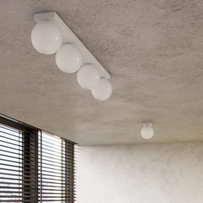 Lampada da soffitto bianca con paralume in vetro ø 12 cm Umerta - Nice Lamps