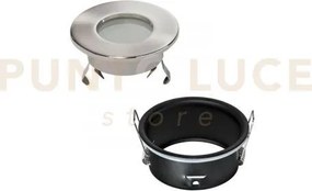Faretto viper nikel tondo ip65 8,2x5,6cm in metallo e vetro per por...