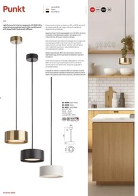 Redo 01-3100 - Lampadario LED a sospensione con filo PUNKT LED/6W/230V diametro 15 cm ottone