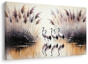 Quadro su tela – Gru presso le canne