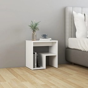 Comodino Bianco 40x30x40 Cm Legno Ingegnerizzato /
