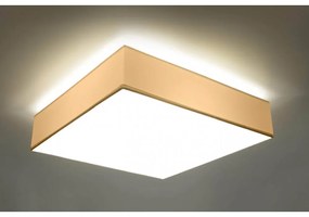 Plafoniera Quadrata in PVC da Soffitto HORUS 45 White 3xE27 da interno Colore del corpo Bianco