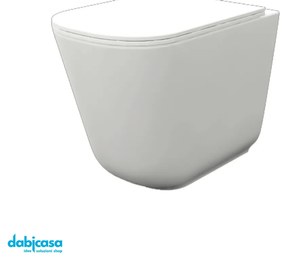 Kerasan "Tribeca" Wc Terra FiloMuro Bianco Lucido Senza Brida