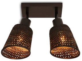 Lampada da soffitto nera con paralume in bambù ø 15 cm Java - Good&amp;Mojo