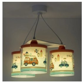 Dalber D-60614 - Lampadario per bambini POLICE 3xE27/60W/230V