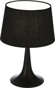 Ideal Lux - Lampada da tavolo LONDON 1xE27/60W/230V nera