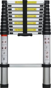 Scala Telescopica Estensibile Salvaspazio 10 Gradini Altezza Max 320 cm...