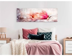 Quadro Magnolia Story (1 Part) Narrow  Colore Rosa, Dimensioni e Misure 120x40