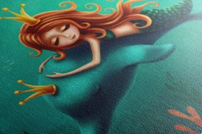 Stampa su tela – Sirena con delfino