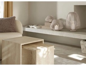 Scatole in set con coperchio/decorative beige in finta pelle 2 pz 40x30x11 cm Sahla – Blomus