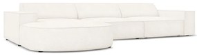 Divano angolare beige in tessuto bouclé (angolo sinistro) Jodie - Micadoni Home