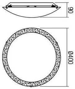 Redo 05-866 - Lampada LED da soffitto ARTEMIS LED/18W/230V Ø40 cm oro
