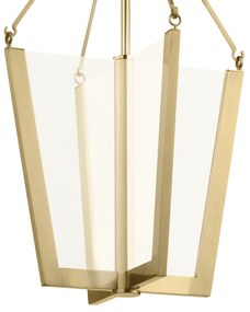 Lampadario Industrial Nordico Calters Alluminio Oro Champagne Led 49W 3000K