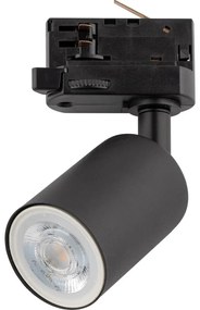 Faretto per sistema a binario trifase TOP 1xGU10/10W/230V nero
