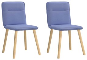 Sedie Da Pranzo 2 Pz Blu Jeans İn Tessuto /