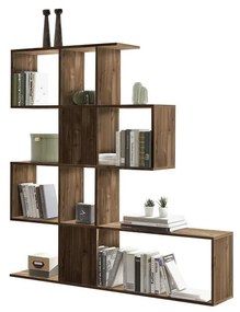 Libreria scandinava mobile divisorio design finitura noce H147 cm COMO