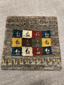 Gabbeh Tappeto 40 x 40 Marrone (Iran) Annodato A Mano