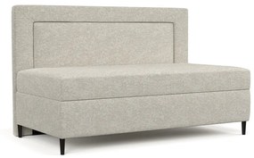 Letto singolo imbottito grigio e beige 100x200 cm Alba - Maison de Rêve