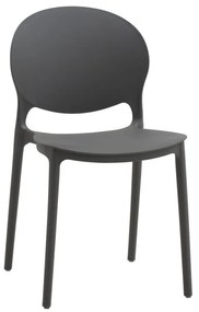Set di sedie SANTA CRUZ in polipropilene grigio, impilabili