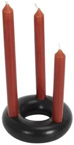 The home deco factory  Candelieri, porta candele SUPPORT 3 BOUGIES NOIR M24  The home deco factory