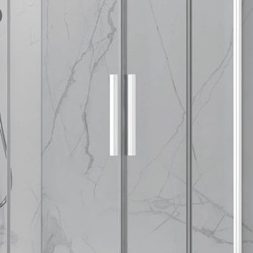 Box doccia 70x90cm angolare porte scorrevoli finitura bianca| KLA1000W - KAMALU