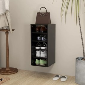 Scarpiera Nera 31,5x35x70 Cm İn Truciolato /