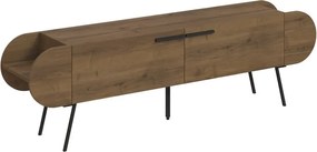 Tavolo TV in noce naturale 195x57 cm Saluso - Marckeric