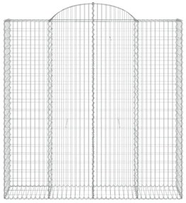 Cesto Gabbione ad Arco 200x50x200/220 cm Ferro Zincato