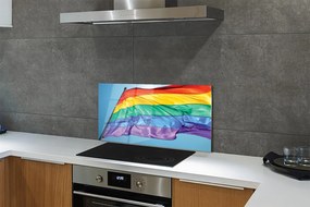 Pannello paraschizzi cucina Bandiera colorata 100x50 cm