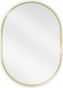 Mexen Loft specchio da bagno ovale 70 x 50 cm, cornice dorata - 9851-070-050-000-50