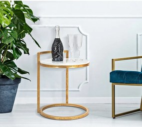 Tavolino rotondo con piano in marmo ø 40,5 cm Round Marble – Mauro Ferretti