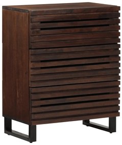 Credenza marrone 60x34x75 cm in legno massello di mango