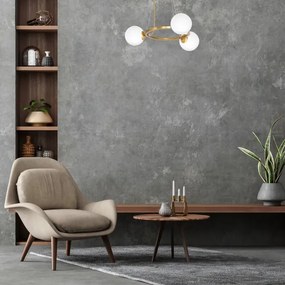 Lampadario a sospensione con filo VIENNA 3xE14/40W/230V oro