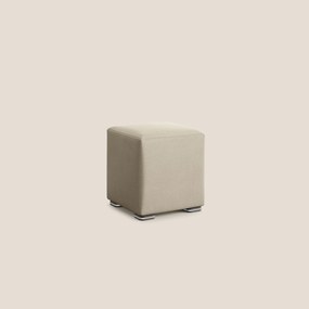 Cube pouf in microfibra smacchiabile T11 tortora