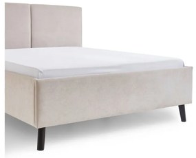 Letto matrimoniale imbottito beige con rete inclusa 140x200 cm Piano – Meise Möbel