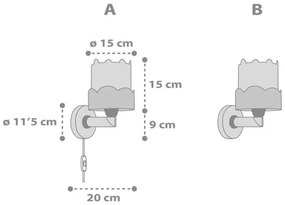 Dalber 61159S - Applique per bambini BUNNY 1xE27/60W/230V arancio