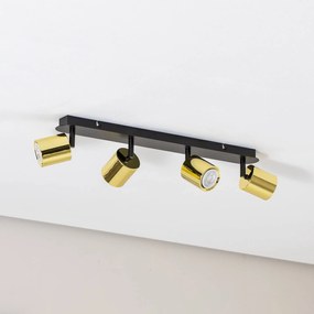 Luminex Faretto da soffitto Demia, nero/color ottone, 66 cm, GU10