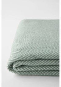Plaid verde chiaro con contenuto di cotone , 140 x 180 cm Skyline - Euromant