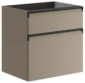 Mobile da bagno sotto lavabo Fusion marrone opaco L 59.5 x H 60 x P 45.5 cm 2 cassetti, lavabo non incluso