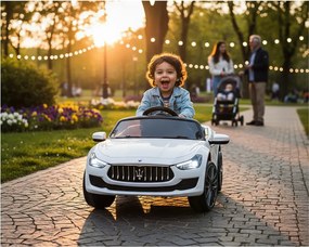 Macchina Elettrica per Bambini 12V con Licenza Maserati Ghibli Bianca...