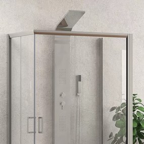 Box doccia 3 lati 70x70x70 altezza 180 cristallo trasparente K410 - KAMALU