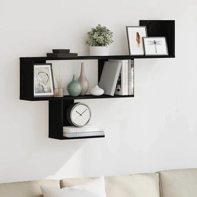 Scaffale A Parete Rovere Nero 100x15x70 Cm İn Truciolato /