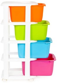 Organizzatore in plastica con 4 cassetti estraibili